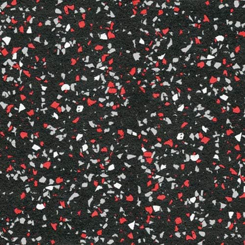 American Floor Mats - Extreme Rubber Gym Tiles - 1 Inch Thick Colorful Rubber Gym Tiles - Superior Shock and Sound Absorbing Tiles - 35% Red/Grey/White 10 Tile Pack (Covers 40 Sq Ft)