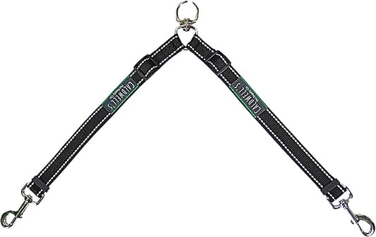 Caldwell's Pet Supply Co. Leash Coupler, Two Dog Leash Splitter to Split Leashes for Walking 2 Dogs, Tangle Free Double Dog Leashes Connector, Adjustable Attachment for Medium or Large Dogs