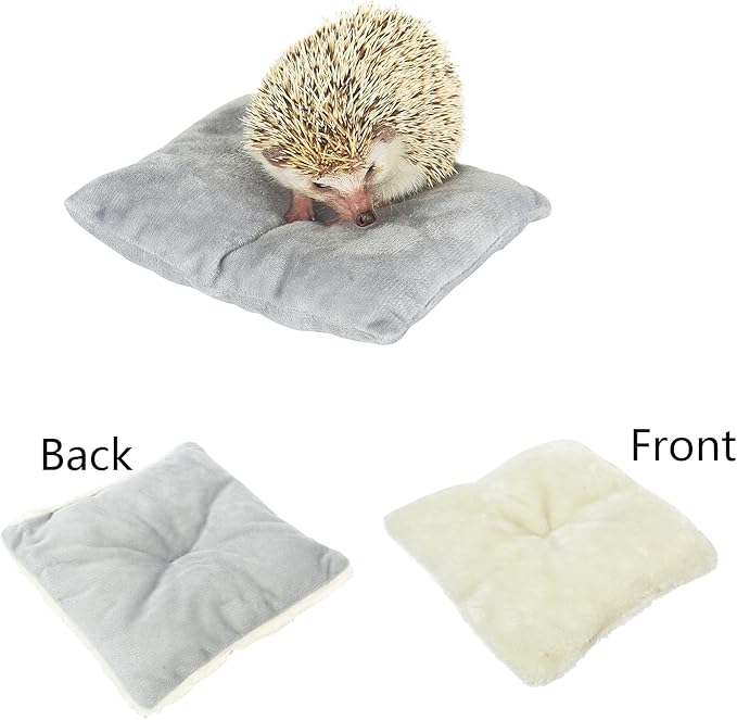Hedgehog Bed Cave Nest Hideout, Hamster Guinea Pigs Small Animals Cage Supplies Warm House-Gray