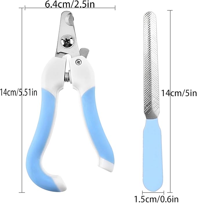Zoocozy Cat Dog Pets Nail Clippers and Trimmers, Cat Grooming Supplies with Safety Guard, Avoid Overcutting, for Cat Dog Kitten Puppy Rabbit Guinea(Blue)