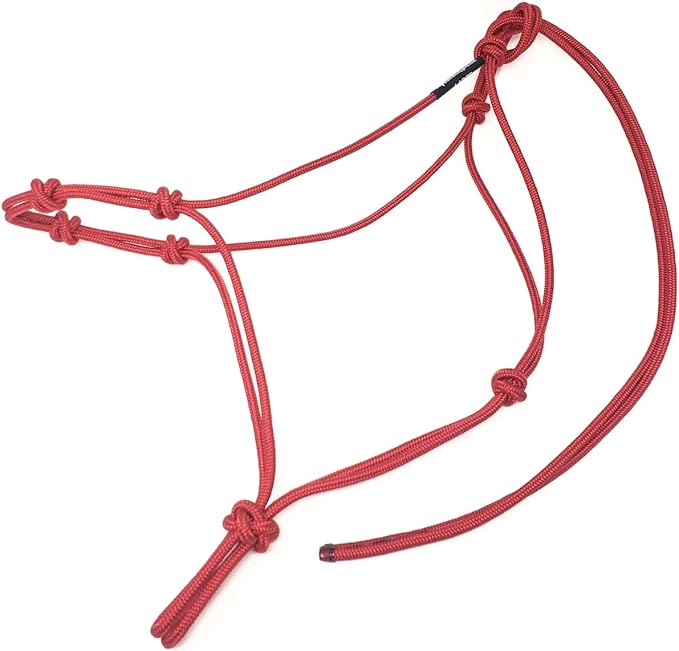 Horse Rope Training Halter - 4 Knot 1/4" Stiff Halter Cord - Used by Famous Trainers Multiple Sizes Multiple Colors