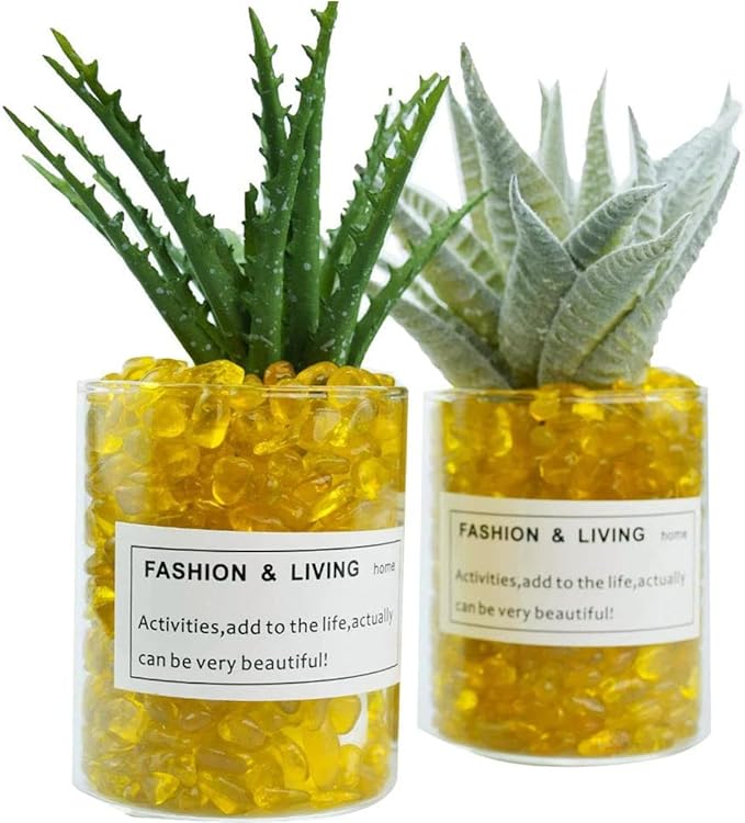 1 Lb (460 g) Yellow Sea Glass Stones Irregular Rainbow Glass Pebble Decorative Rock Quartz Tumbled Gemstone Chips for Aquarium Decoration/Vase Filler/Jewelry Making/Handwork Craft/Gems Display