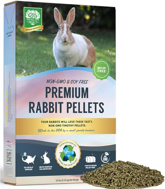 Small Pet Select-Premium Rabbit Pellet Food, Non-GMO, Soy Free. Local Ingredients in Pacific Northwest, 10lb