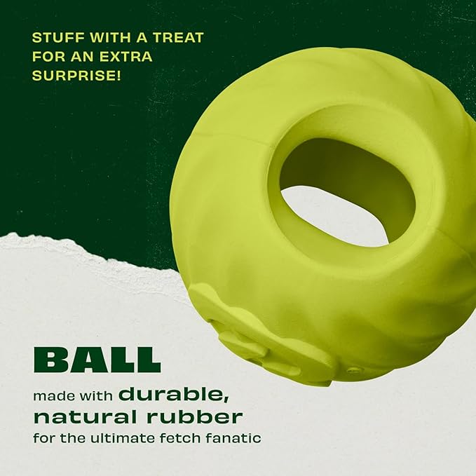 Benebone Dog Ball, Natural Rubber