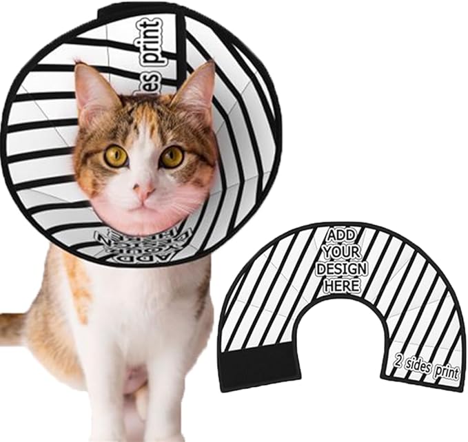 Custom Cat Cone Collar Soft Lick Prevention Pet Recovery Collar for Spay Safety Elizabethan Collar