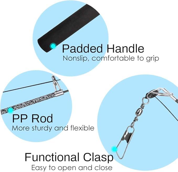 Pawaboo Cat Feather Toys, 4 Pack Interactive Cat feather Teaser Wand Toys, Retractable Fishing Pole Wand Catcher Exerciser with Refill Fish, Dragonfly Worm with Bells, Fun Cat Kitten Kitty Playing Toy