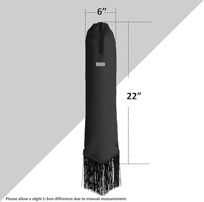 Harrison Howard Smooth Lightweight Adjustable Fastener Nylon Horse Tail Bag with Fringe