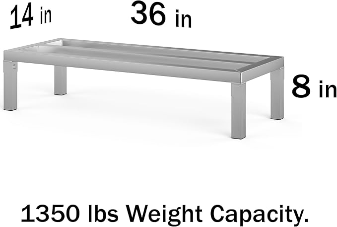 14 in X 36 in. Aquarium Stand | Industrial Style Aluminum Fish Tank Base with Open Frame Design