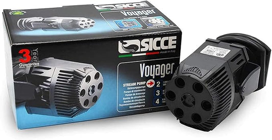 SICCE Voyager 2 Wave Maker Flow Pump 800 GPH | 360°Adjustable Quiet Submersible Magnetic Powerhead for Saltwater & Freshwater Tanks, Quiet Aquarium Water Circulation Pump 15 to 90 Gallons