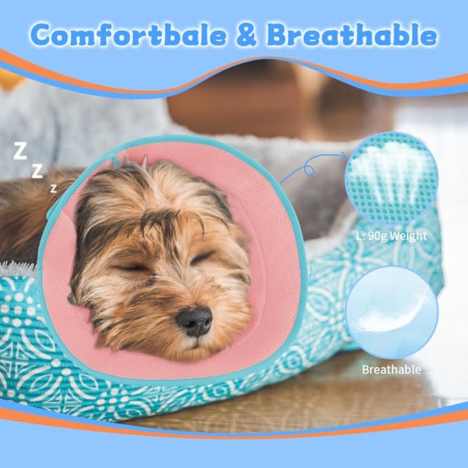 Inspack Soft Dog Cone Collar Alternative, E Cones for Small Dogs/Cat/Puppy to Stop Licking after Surgery, Comfortable All Paws Comfy Elizabethan Collars, Neuter Recovery Ecollars of Shame Alternatives