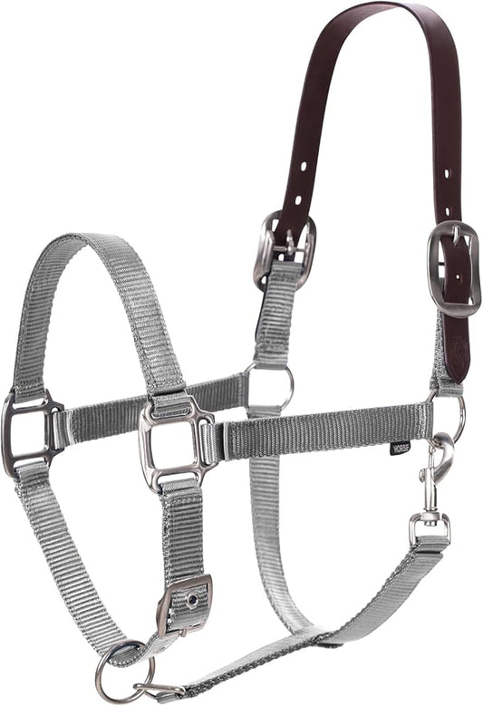 Equinavia Loki Adjustable Breakaway Horse Halter - Silver Sconce Gray - Horse