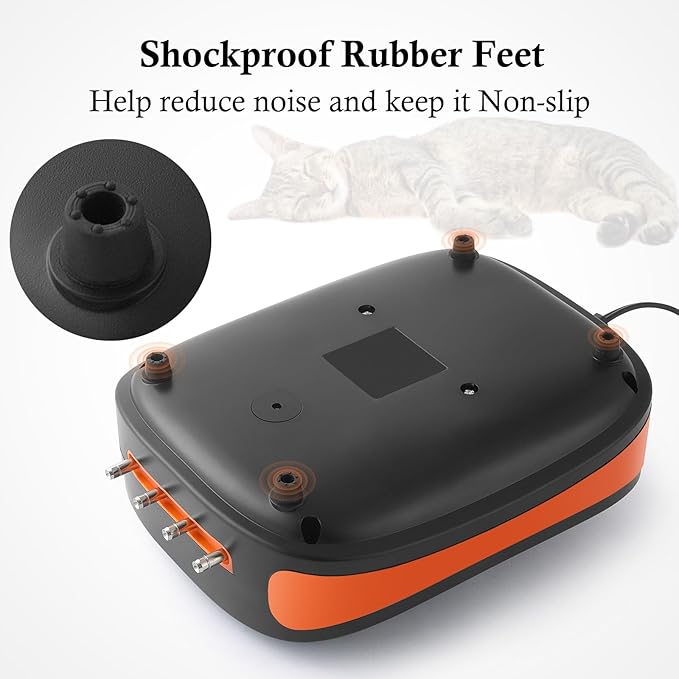 FEDOUR 4W/5W/8W Aquarium Corded Electric Air Pump, 96GPH/160GPH/256GPH Dual Outlets 4 Outlets Oxygen Pump, Ultra Quiet Aquarium Bubbler for up to 300 Gallon Fish and Turtle Tank