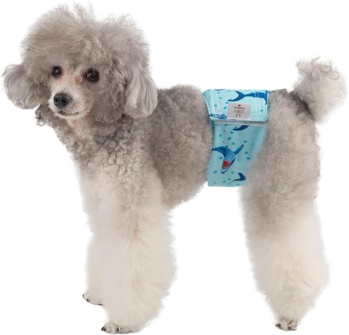 CuteBone Dog Diapers Male Washable Belly Band for Male Dogs Wraps 3pcs a Pack DM28S