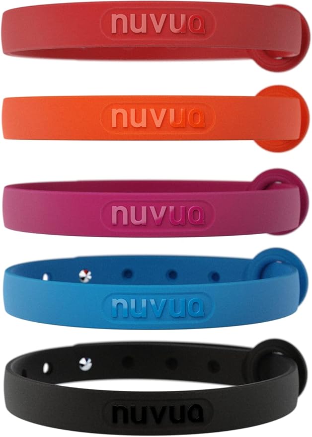 5 Pack Breakaway Cat Collar - Soft, Comfortable, and Lightweight Safety Buckle Collar with ID Tag Ring for Outdoor Cats and Kittens by Nuvuq (6 ⅞" to 10 ¼", Red, Orange, Pink, Blue and Black)