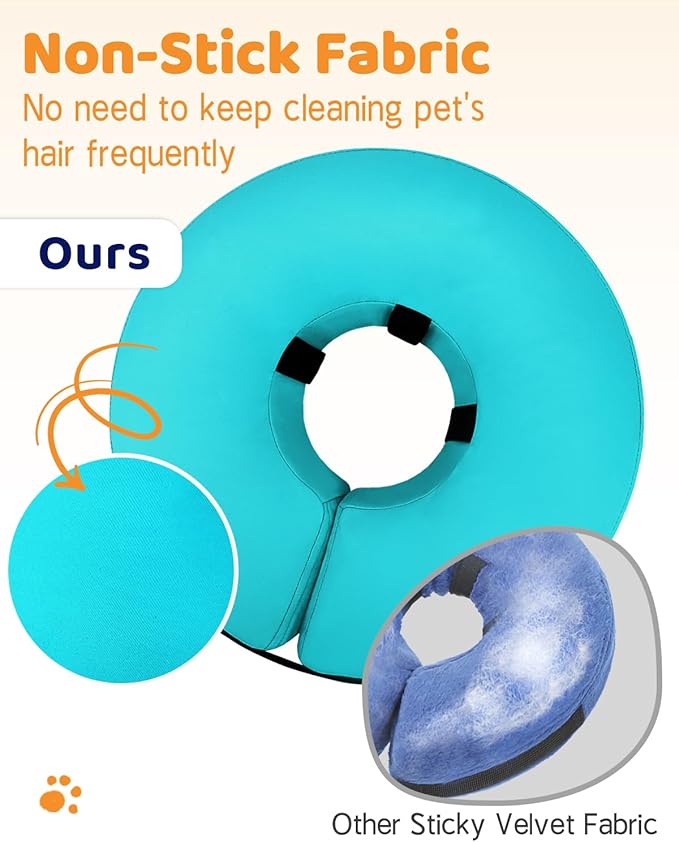 Supet Inflatable Dog Cone Collar for Small Dogs Puppies Cats, Soft Dog Cone Alternative After Surgery for Puppies Cats to Stop Licking