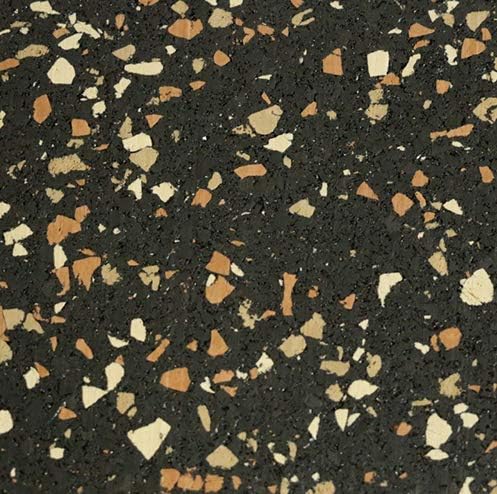 American Extreme Rubber Gym Mats - 1 Inch Thick Colorful, Superior Shock & Sound Absorbing - 35% Brown/Mocha/Tan - 2' x 2' Single Tile (Covers 4 Sq Ft)