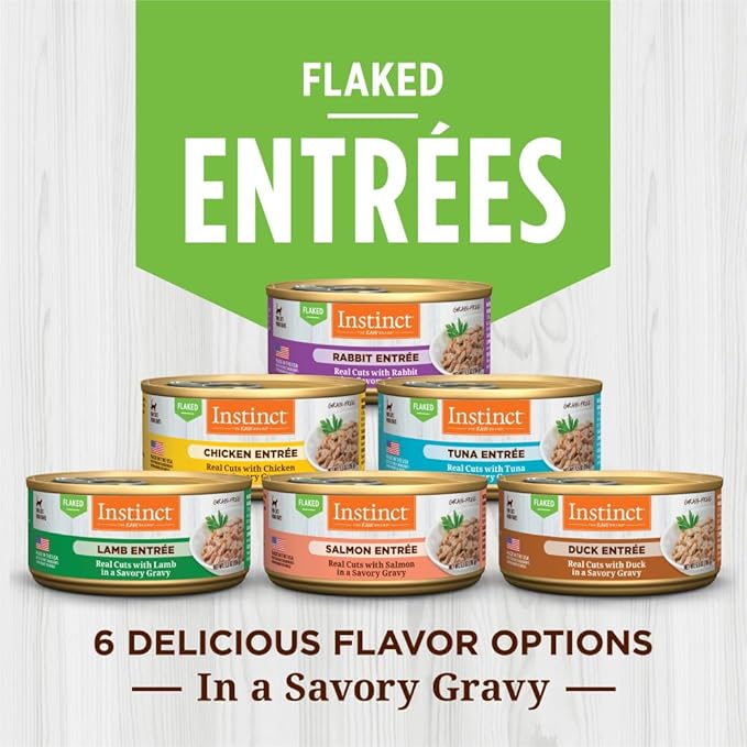 Instinct Flaked Entrée Wet Canned Cat Food - Duck, 5.5 oz. Cans (Pack of 12)