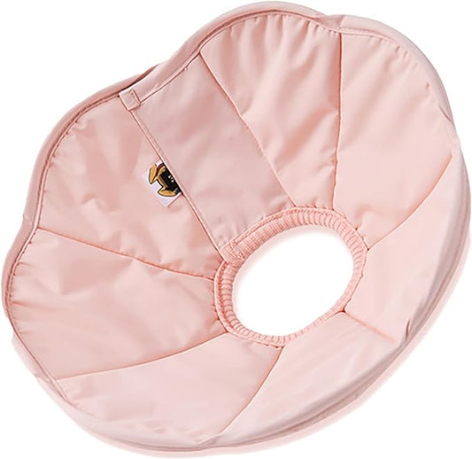 Touchdog Foldable Dog Cone Collar for Cats & Dogs - Adjustable Soft Recovery Collar with Waterproof PU Coating, Lightweight Design, 24.5cm/9.6in Wide Barrier (Pink, XL)
