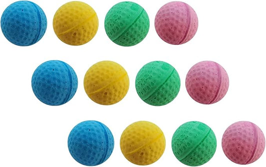 YnFag Foam Soccer Balls Cat Toys for Indoor Cats Cat Balls (12 Pcs Individual Color Balls)