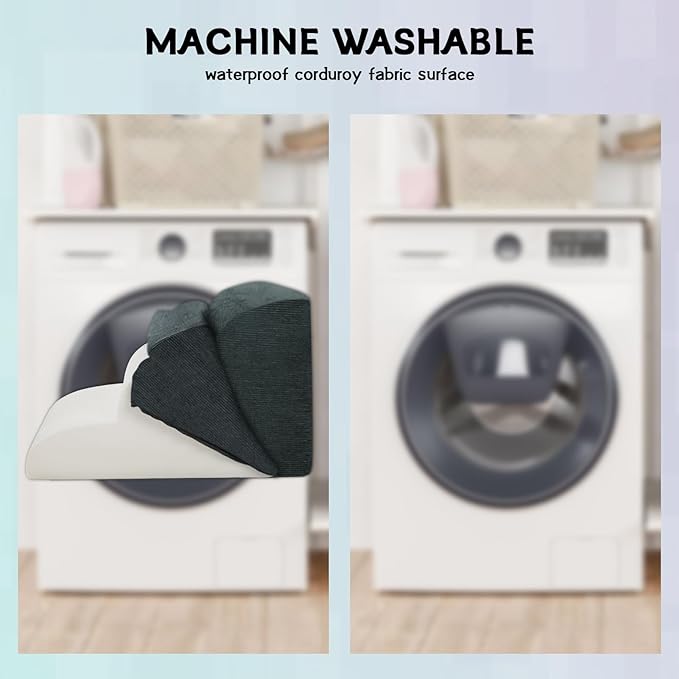 Dog Stairs Steps for High Bed, 4 Steps Pet Steps for Small Dogs Non-Slip Removable Washable Cover Ramp for Indoor Outdoor Car Couch Sofa, Dark Gray