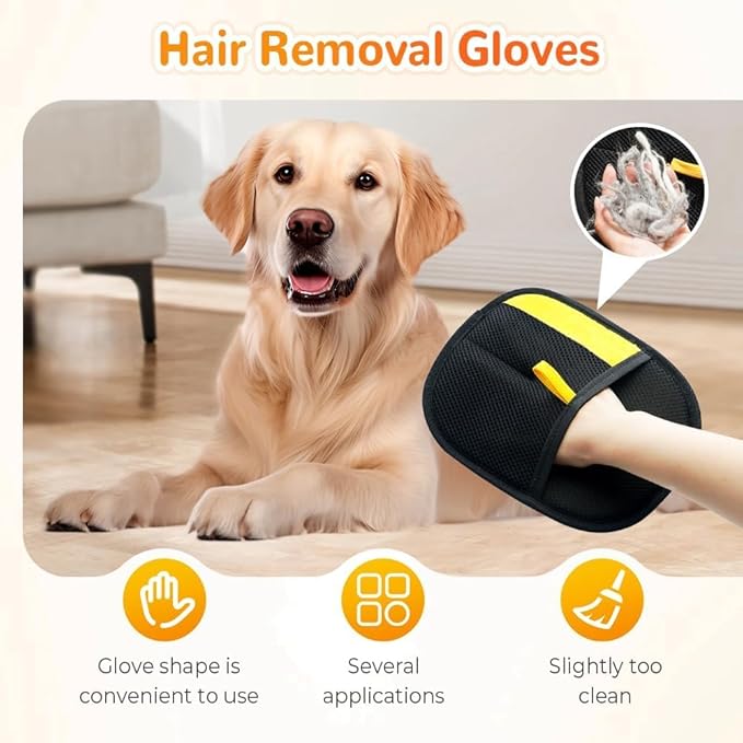 Pet Hair Removal Glove for Cats & Dogs,2025 New Upgrade Pet Hair Remover Electrostatic Gloves,Reusable Pet Hair Remover Glove