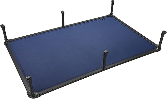 Veehoo Chew Proof Elevated Dog Bed - Cooling Raised Pet Cot - Rustless Aluminum Frame and Durable Textilene Mesh, Unique Designed No-Slip Feet for Indoor or Outdoor Use, Blue, XX-Large, CWC2002