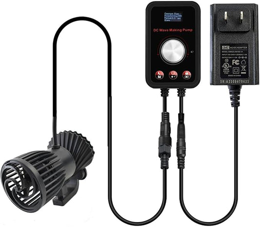 CONQUERALL 660-4700GPH 28W DC 24V Energy Saving Large Flow Wave Maker Controllable Multi Wave Suit for Marine Aquarium Tropical Fish and Reef Tank