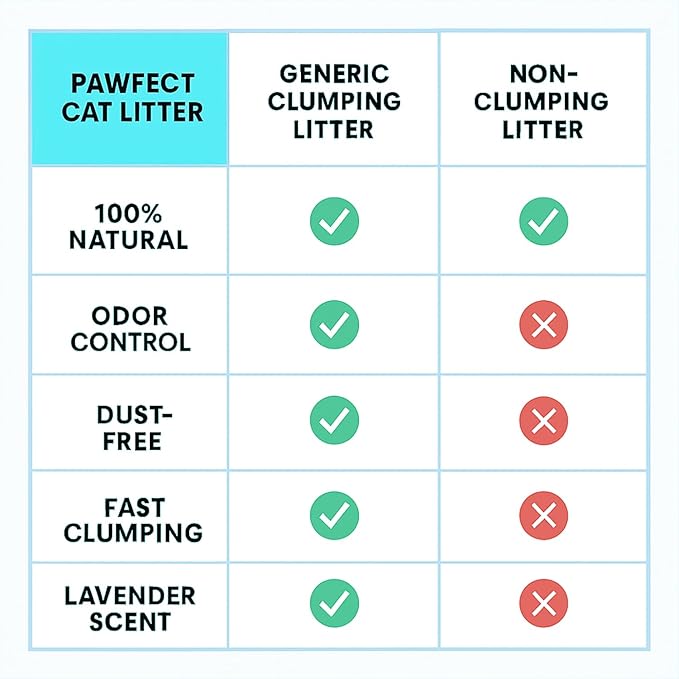 Lavender Scented Clumping Cat Litter – 9.6 lb / 5L, Lightweight, Dust-Free, Strong Odor Control, Turkish White Bentonite