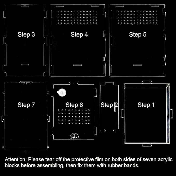 NANEEZOO Micro Habitat Terrariums with Locking Latch, 8x6x12 Inches Acrylic Reptile Tank with Water-tight Base, Arboreal Enclosure for Tarantula Jumping Spiders Small Tree Dwelling Reptiles (Arboreal)