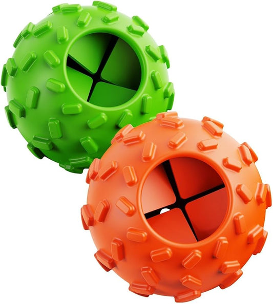 Dog Puzzle Toy 2 Pack – Cognitive Dog Treat Toy,Interactive Dog Toys for Treat Dispensing, Slow Feeder for Mental Stimulation & Anxiety Relief, Puppy Training Toy, Natural Rubber