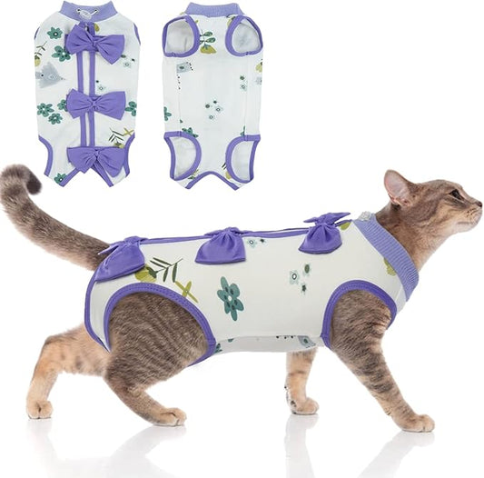 DENTRUN Cat Surgery Recovery Suit Anti Licking Spay Snuggly Vest, Pet Surgical Recovery Shirt After Surgery for Male Female Cat Small Dog Cone E-Collar Alternative