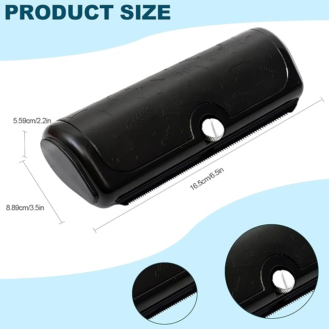 Deshedding Dog Brush, Pet Hair Remover for Dogs, Cats, and Horses, Grooming Tool for Short and Long Hair, Black