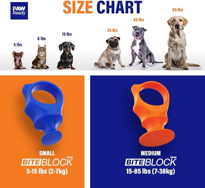 Pet Toothbrushing Assistant for Puppies' Dogs and Cats Allows You to Brush Your pet’s Teeth Without Constantly Worrying About Getting Bitten. (Orange, Medium)