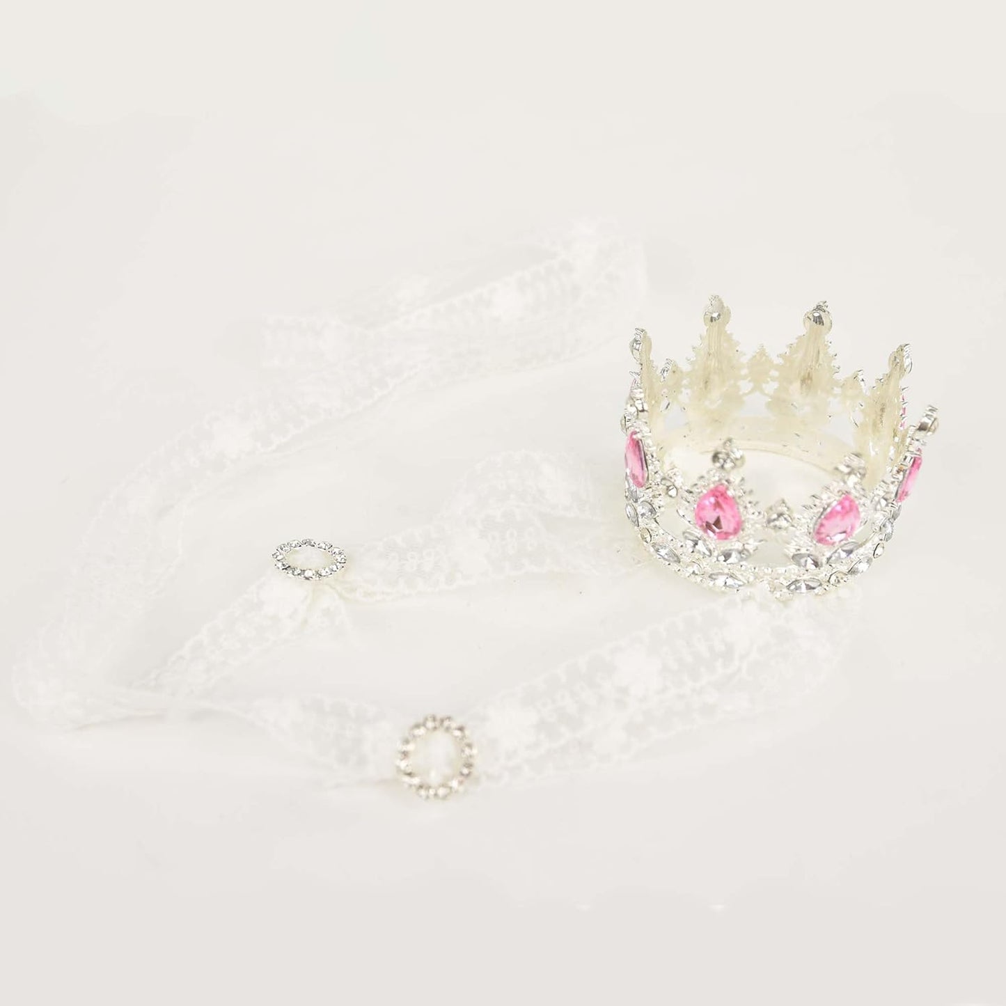 Dog Princess Dress Costume with Rhinestones Crown,Pet Cat Cape Cloak Birthday Party Wedding Dress Up Outfits,Rainbow Mermaid Halloween Costume Clothes (X-Small to X-Large)