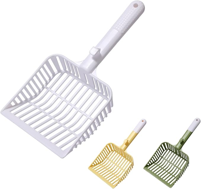 Cat Scooper for Litter Box, Cat Litter Scoop, Kitty Litter Scoop, Cat Poop Collector, All in One Litter Scoop Pet Litter Sifter (White)