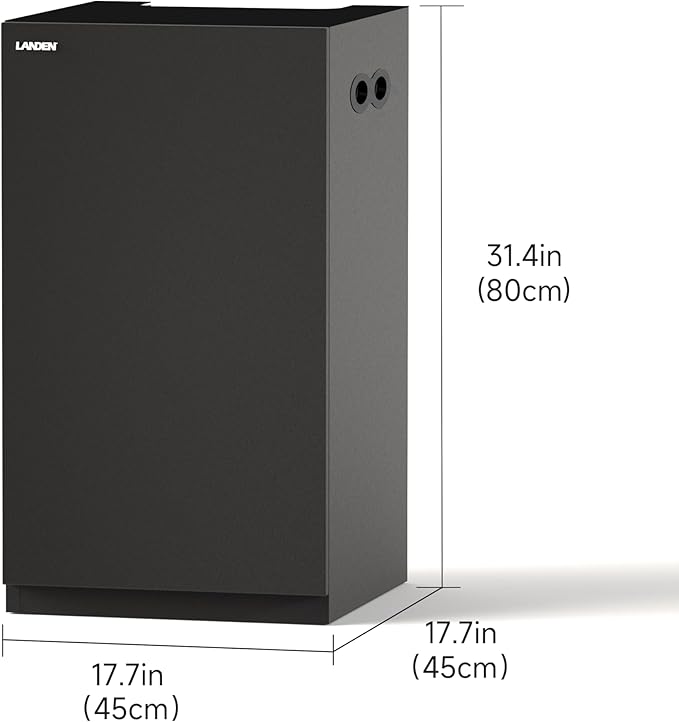 Landen Aquarium Wooden Stand and Cabinet for up to 20 Gal Tank, Fish Reptile Sea Salt Water Tank Stand, Nano Foam Leveling Mat Included, W17.7xD17.7xH31.49 in,Wooden Matte Black Painted(Stand Only)
