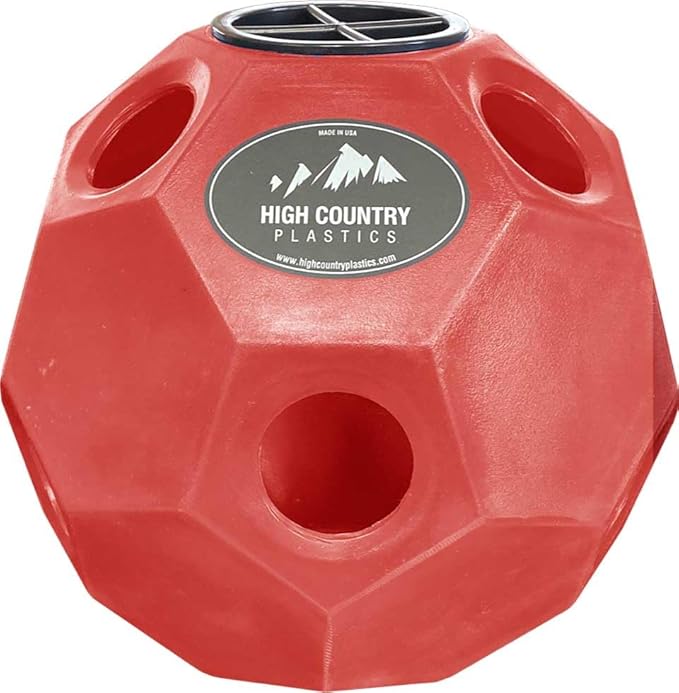 High Country Plastics Hay Play Ball Red