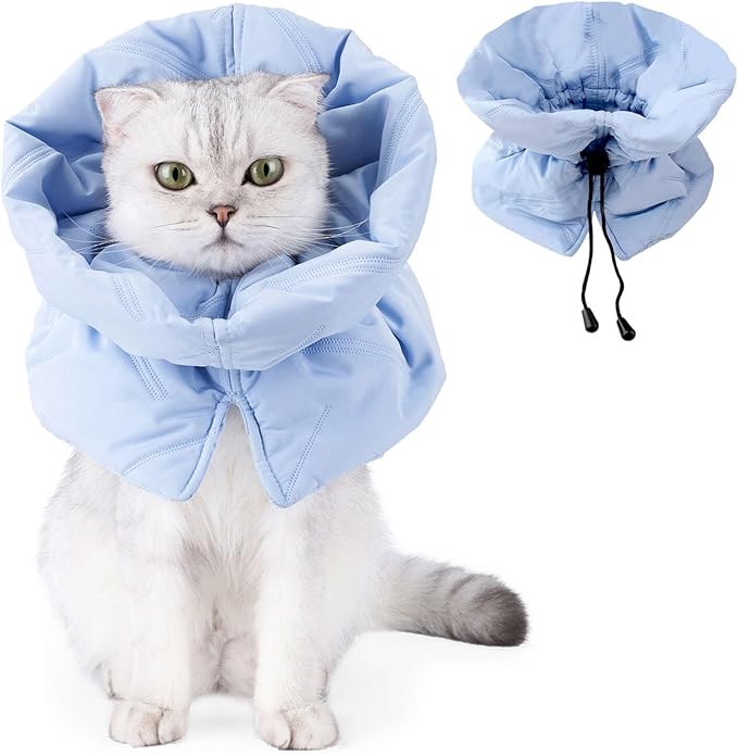 Soft Cat Cone Collar for Recovery - Adjustable, Lightweight Elizabethan Collar Alternative for Small Cats & Kittens