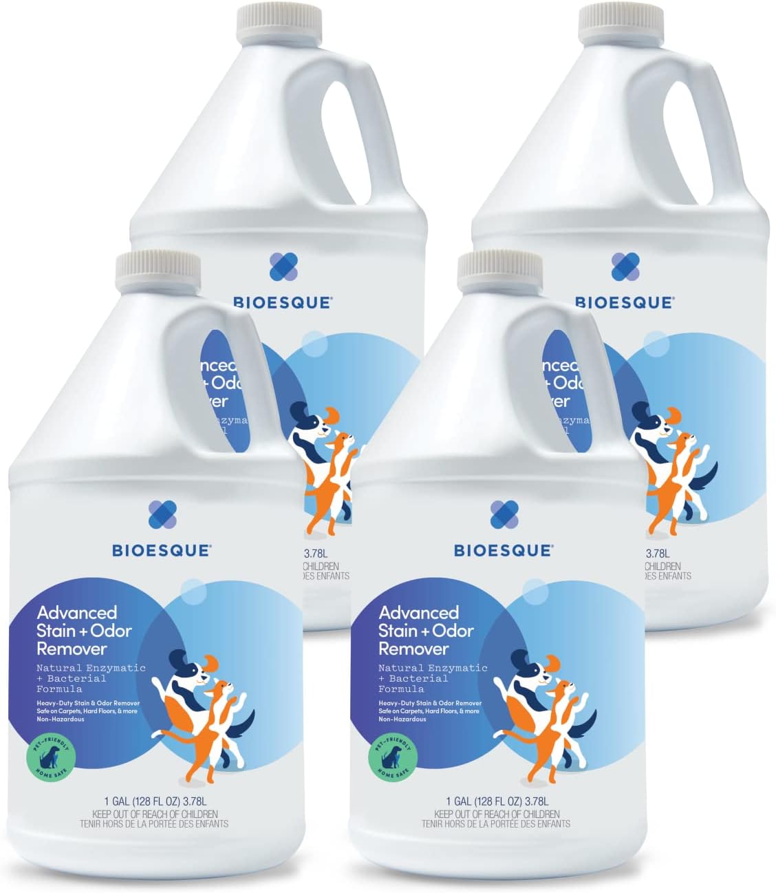 Bioesque Advanced Stain + Odor Remover, Pet-Friendly Natural Enzymatic & Bacterial Formula, Heavy-Duty Stain & Odor Remover, Safe on Carpets, Hard Floors, & More, 32 Fl Oz (Pack of 1)