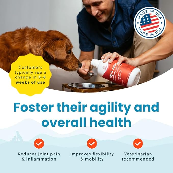 Liquid Glucosamine for Dogs, 1600mg Glucosamine Chondroitin MSM, Hip & Joint Supplement for Large Dogs, Liquid Arthritis Relief & Mobility Support, 32 oz