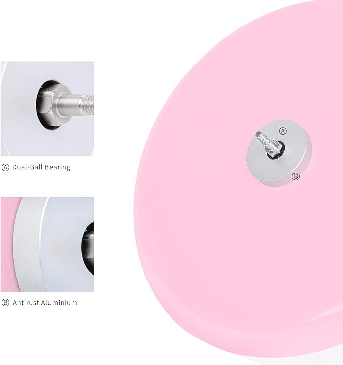 Niteangel Super-Silent Hamster Exercise Wheels: - Quiet Spinner Hamster Running Wheels with Adjustable Stand for Hamsters Gerbils Mice Or Other Small Animals (L, Pink)