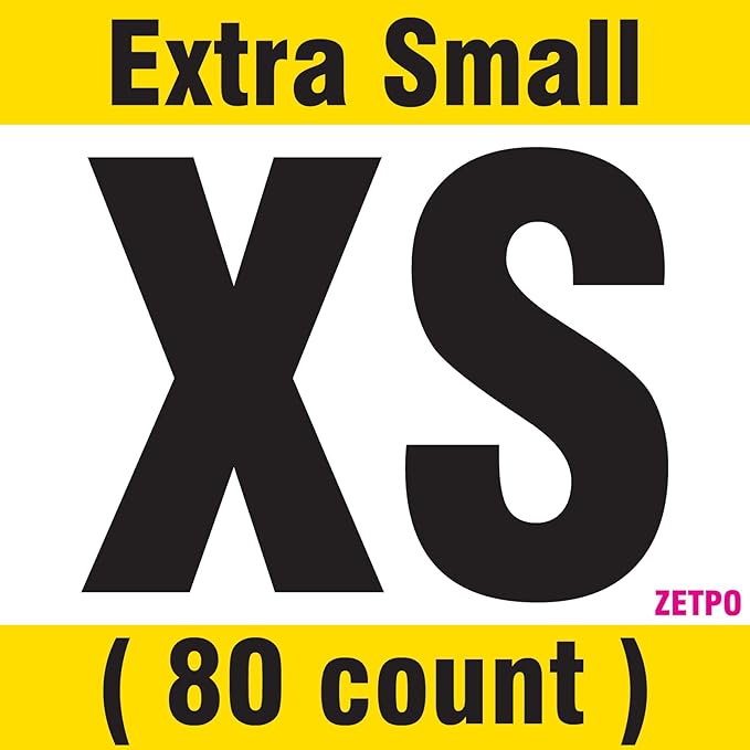 zetpo 80 pcs Cat Claw Covers | Cat Nail Caps | with Adhesives and Applicators (XS, Black, White)