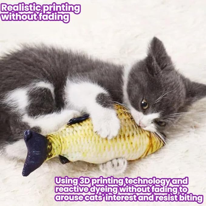 Catnip Toys 6 Pcs Set - Simulated Fish Fake Fish Realistic Soft Catnip Contained Catnip Catnip Toys for Cats and Kittens (Multi Colors)