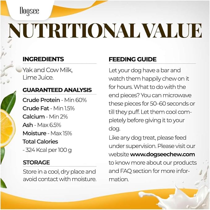 Dogsee Original Yak Cheese Himalayan Dog Chews 1lb (Small- 13 Bars) | 100% All Natural | Dog Treats Small Breed | Dog Chews Long Lasting for Aggressive Chewers | High Protein | Dental Sticks