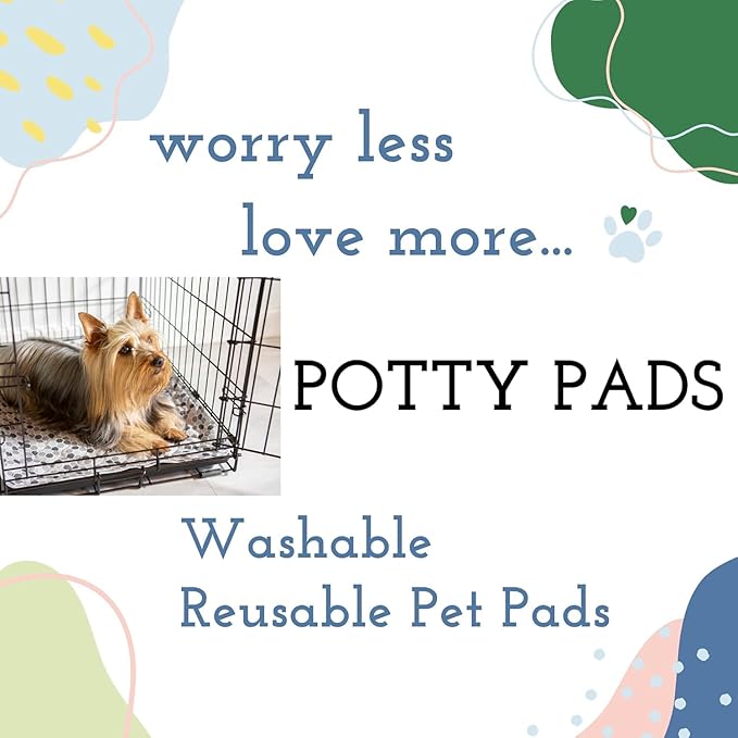 Caldwell's Pet Supply Co. 34x36 Washable Pee Pads for Dogs, Reusable Puppy Potty Mat, Whelping Rug, Waterproof Rug for Dog, Medium (Set of 2)