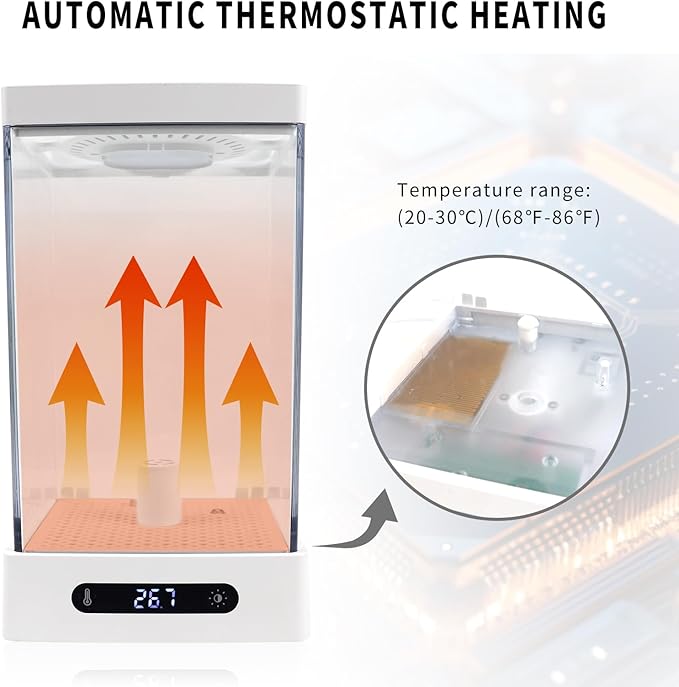 Smart Small Fish Tank Mini Aquarium with RGB Colors Light for Betta Fish Starter Kit, Adjustable Temperature and Brightness, Desktop Fish Tank for Room Decor, Smart Control with Apps