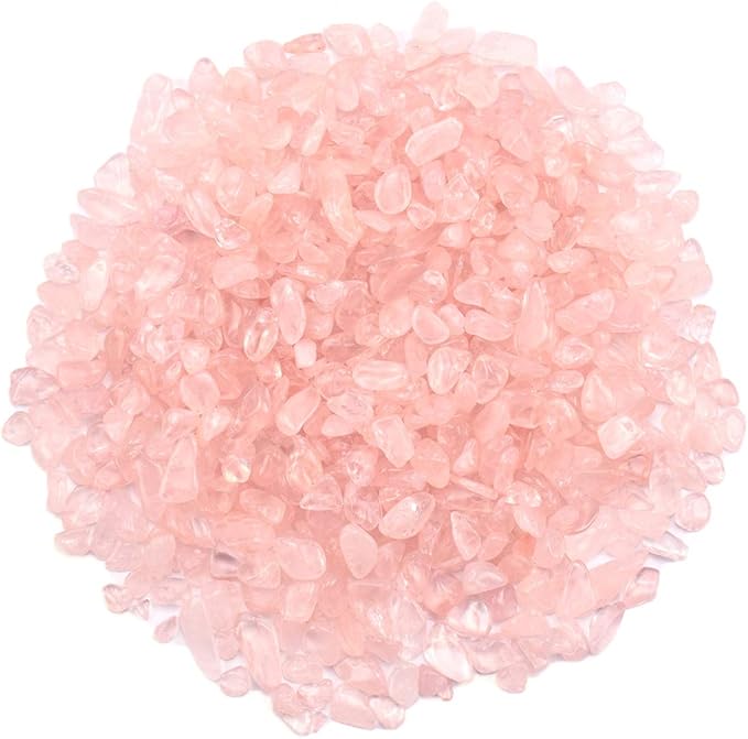 WAYBER 1 Lb/460g Natural Pink Quartz Crystal Stones Irregular Aquarium Pebbles Rock Sands for Turtle Tank/Succulent Plants/Vase Decoration (Fill 1 Cup)
