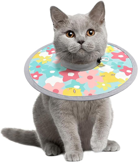 LOS ANDES Cat Recovery Collar - Adjustable Protective Collar Alternative, Prevents Licking Wounds, Lightweight for Kitten & Puppy