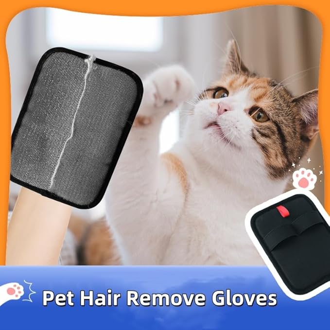 Pet Hair Removal Glove, Electrostatic Pet Hair Removal Gloves, 2025 Newly Upgraded, Reusable Hair Remover for Couch, Furniture, Carpet,Car Seat, Animal Fur Removal Tool, 1-PCS