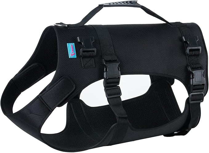 Dog Lift Harness, Rehabilitation Lifts Vest for Dogs, Support & Recovery Sling, Adjustable Breathable Lifting Straps for Old, Joint Injuries, Arthritis, Paralysis Dogs Walk (2XL, Black)